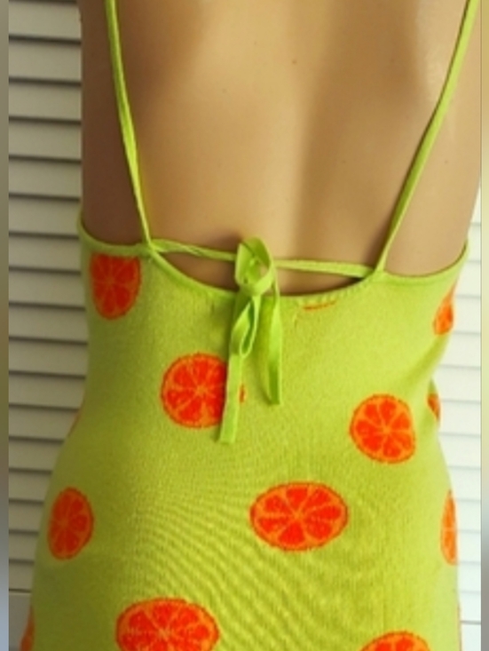 PacSun Dresses & Skirts - Pac Sun Bright Orange Slice Graphic Knit Like Mini Dress
